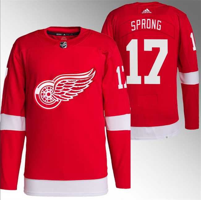 Men%27s Detroit Red Wings #17 Daniel Sprong Red Stitched Jersey Dzhi->detroit red wings->NHL Jersey